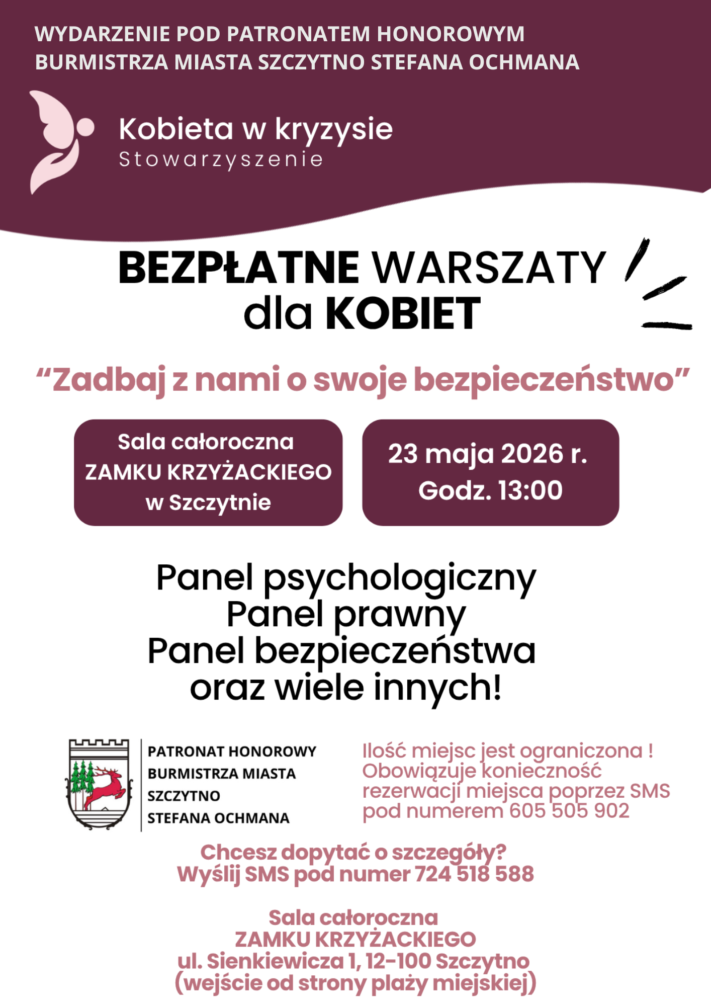 plakat warsztaty dla kobiet 