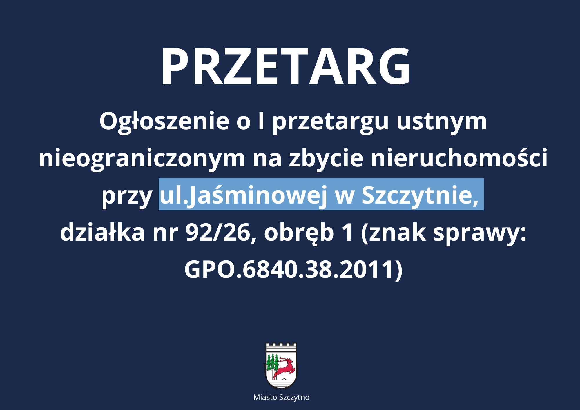przetarg jaśminowa
