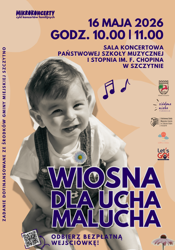 Plakat wiosna dla ucha malucha 